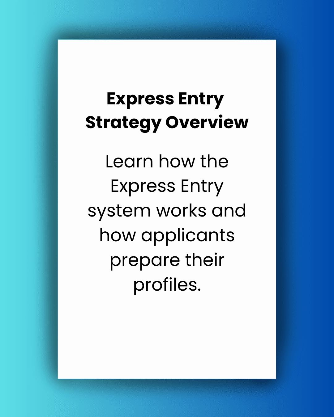 Express Entry Strategy Overview by Canadaimmigrationdiy.com