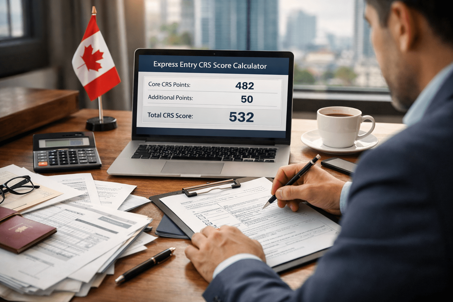 CRS score calculator Express Entry Canada comprehensive ranking system points