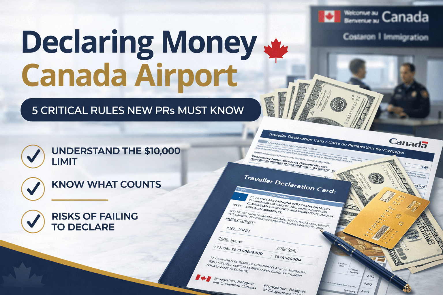 Declaring Money Canada Airport: 5 Critical Rules New PRs Must Know